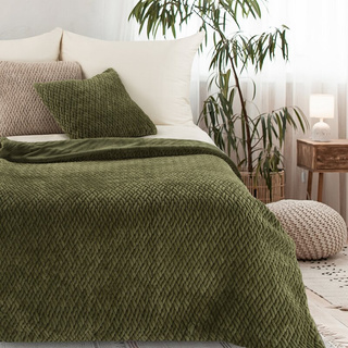 Narzuta Kayla ciemnozielona 130x160
