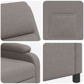 Fotel recliner Ciemnoszary tkanina
