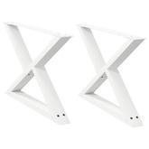 Nogi do stolika kawowego 2 szt. Białe 70x(42-43,3) cm Stal