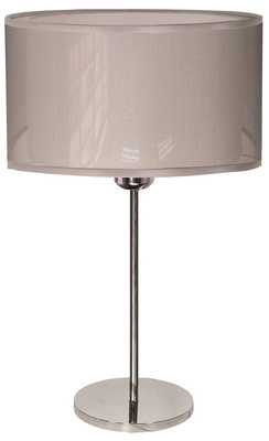 Lampka nocna Piano srebrna chrom z abażurem 3-płomienna