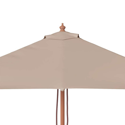 Parasol ogrodowy na drewnianym słupku, 150 x 200 cm, taupe