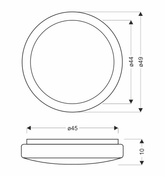 Jasper Lampa Sufitowa Plafon 36W Led 49Cm Biały 4000K Ip44