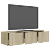 vidaXL Szafka pod TV, dąb sonoma 120x34x30 cm, materiał drewnopochodny