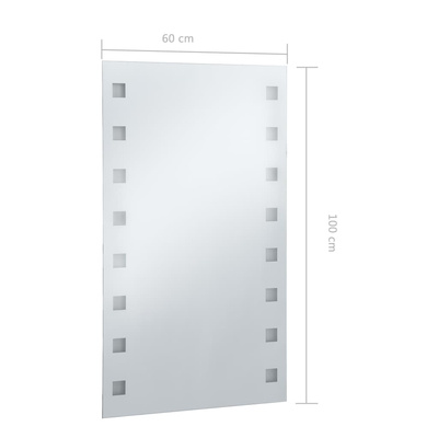 Ścienne lustro łazienkowe z LED, 60 x 100 cm vidaXL