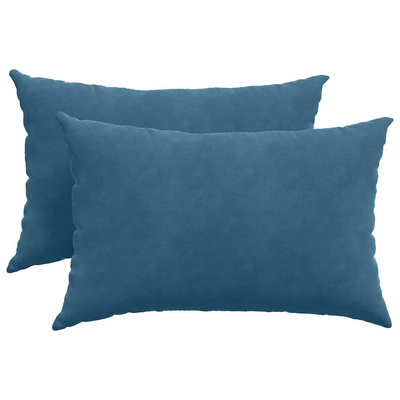 Poduszki na sofę 2 pcs Niebieski 60 x 40 cm Tkanina sztruksowa
