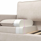 Sofa kremowy 76 x 81 x 87,5 cm Poliester