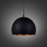 Lampa Wisząca Czarno Złota Kopuła E27 25cm Abruzzo Geo