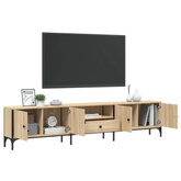 vidaXL Szafka pod TV, z szufladą, dąb sonoma, 200x25x44 cm