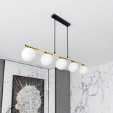 Lampa wisząca ALLORA 5 BL OPAL