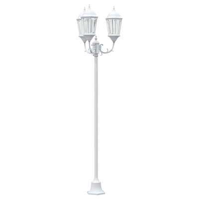 Lampa ogrodowa Biały 57 x 49 x 241 cm Aluminium i szkło