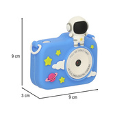 Aparat cyfrowy dla dzieci + karta 32GB niebieski astronauta