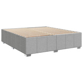 Łóżko z box spring LED z materacem jasnoszary 180 x 200 cm