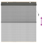 Roleta Szary 150 x 160 cm Bambus