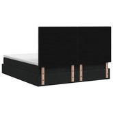 Łóżko ottoman z materacem Czarny 180 x 200 cm tkanina