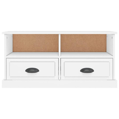 vidaXL Szafka pod TV, biała, 93x35,5x45 cm, materiał drewnopochodny