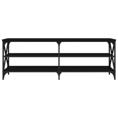 vidaXL Szafka pod TV, czarna, 140x40x50 cm, materiał drewnopochodny