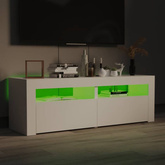 Szafka pod TV z oświetleniem LED, biała, 120x35x40 cm vidaXL