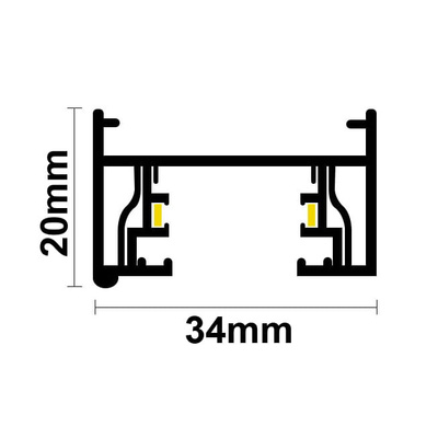 SZYNOPRZEWÓD 1 FAZOWY PROFILE TRACK CZARNY 3M
