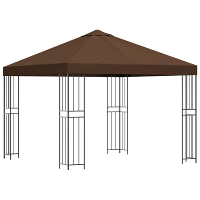 Altana 3 x 3 m brązowy Poliester i Stal 190 gsm