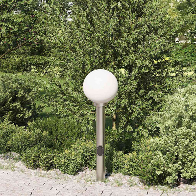 Słupek oświetleniowy z gniazdem 80 cm, stal nierdzewna IP44