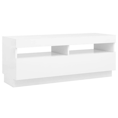 vidaXL Szafka pod TV z oświetleniem LED, biała, 100x35x40 cm