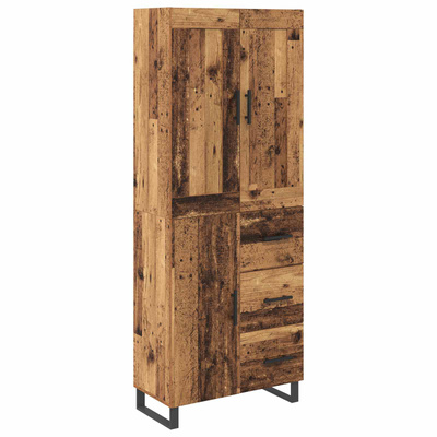 Highboard 2 szt. Stare drewno 69,5 x 34 x 180 cm
