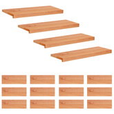Nakładki na schody 16 szt. 80 x 25 x 2 cm Lakier Drewno bukowe