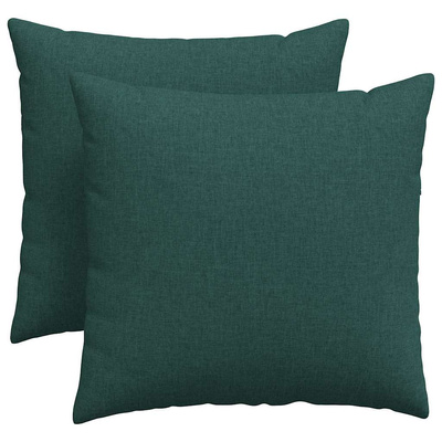 Poduszki na sofę 2 pcs Ciemna zieleń 45 x 45 cm tkanina