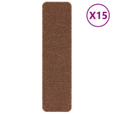 Mats antypoślizgowe na schody 15 pcs Żółty 75 x 20 cm PP