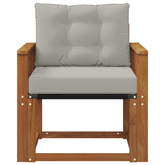 Sofa na zewnątrz Lite Drewno Akacji Naturalny i Jasny Szary