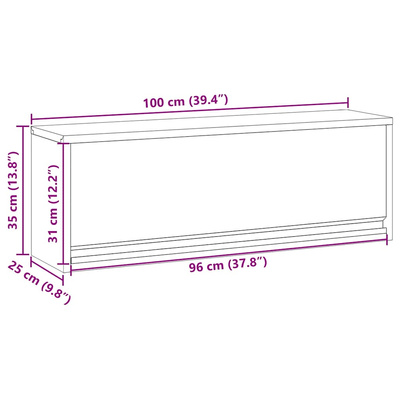 Szafka na narzędzia Czarny i szary 100 x 25 x 35 cm Stal