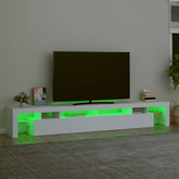 vidaXL Szafka pod TV z oświetleniem LED, biała, 260x36,5x40 cm model standard