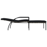 vidaXL Leżaki z podnóżkiem, 2 szt., polirattanowe, szare