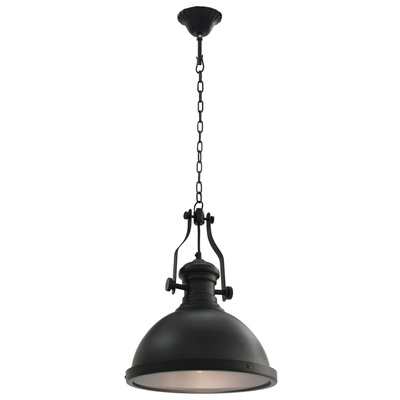 Lampa sufitowa, czarna, okrągła, E27