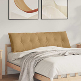 Poduszka na plecy Brązowy 160 x 50 cm Tkanina sztruksowa