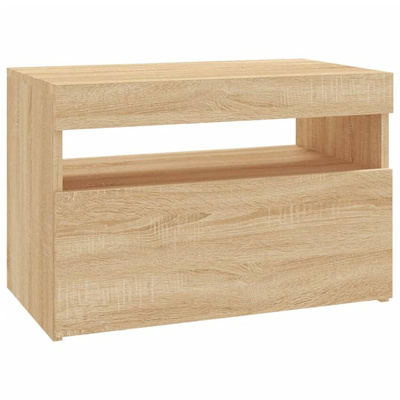 vidaXL Szafka pod TV z oświetleniem LED, dąb sonoma, 60x35x40 cm