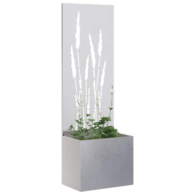 Ekran zapewniający prywatność w ogrodzie Srebrny 50 x 150 cm