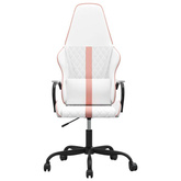 vidaXL Fotel gamingowy, biało-różowy, sztuczna skóra model standard