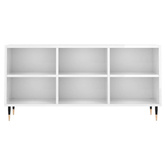 vidaXL Szafka pod TV, biała, wysoki połysk, 103,5x30x50 cm
