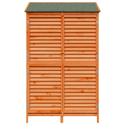 Shed ogrodowy brązowy 106 x 56 x 176,5 cm Drewno Świerkowe