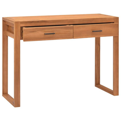 vidaXL Biurko z 2 szufladami, 100x40x75 cm, drewno tekowe model standard