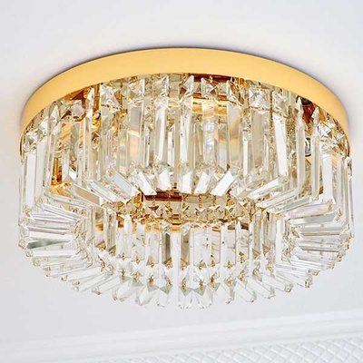 Plafon kryształowy glamour, nowoczesny 40 cm złoty STELLA GOLD ADANI AD313
