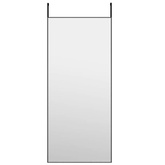 vidaXL Lustro na drzwi, czarne, 40x100 cm, szkło i aluminium