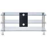 vidaXL Szafka pod TV, przezroczysta, 90x40x40 cm, hartowane szkło