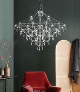 MEERA CRYSTAL 80 CM NICKEL CHROME ADANI AD239