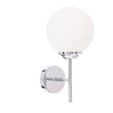 BELWEDER lampa kinkiet chromowy 1x40W E14 klosz biały 21-39811