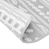 vidaXL Dywan na zewnątrz, szary, ?120 cm, PP model standard