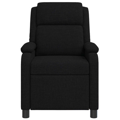 Fotel recliner Czarny tkanina