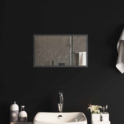 Lustro łazienkowe LED przezroczysty 50 x 30 cm szkło hartowane