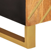 Szafka pod TV, brązowo-czarna 105x33,5x46 cm, lite drewno mango vidaXL